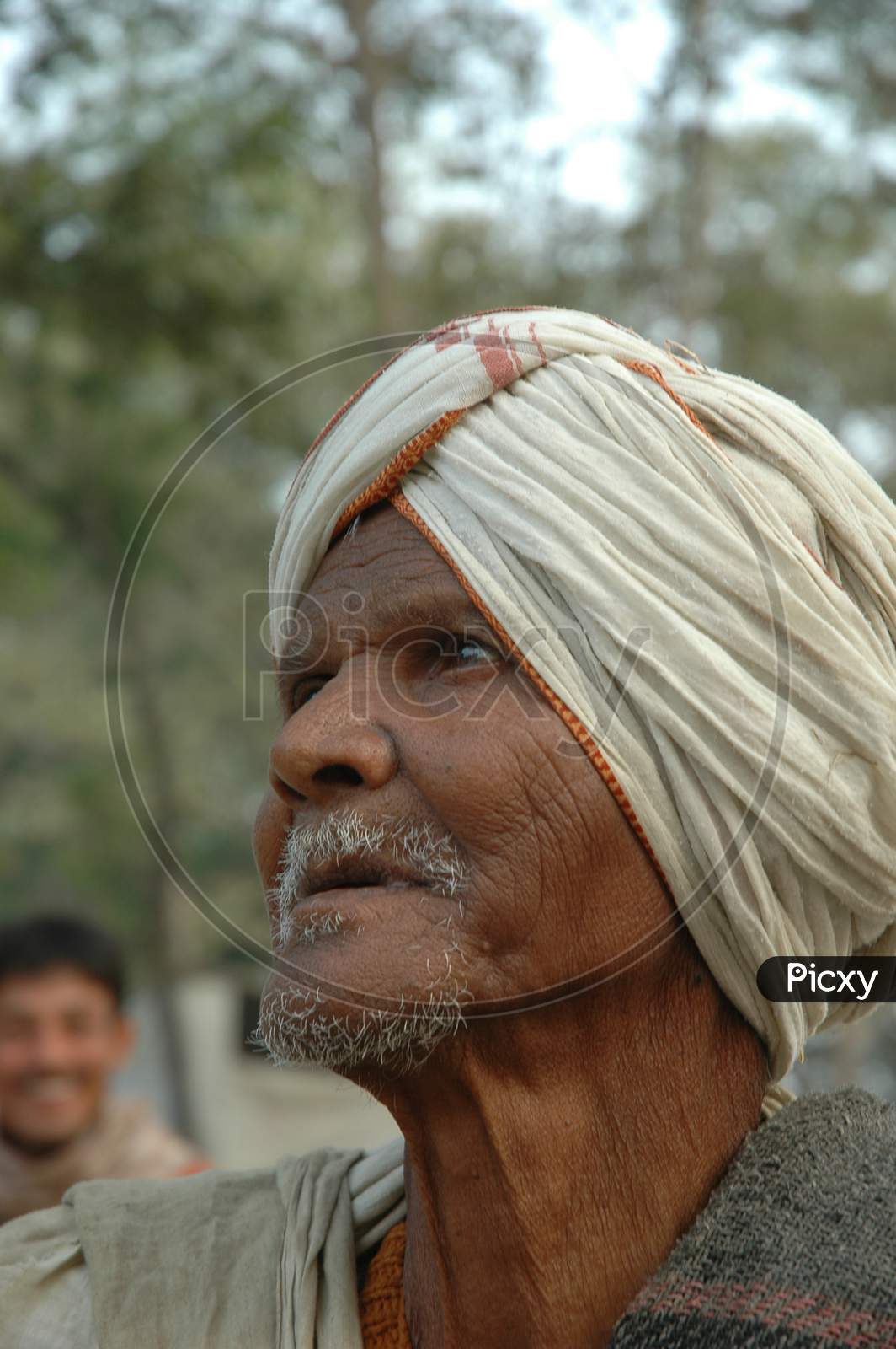 Indian Old man wearing turban