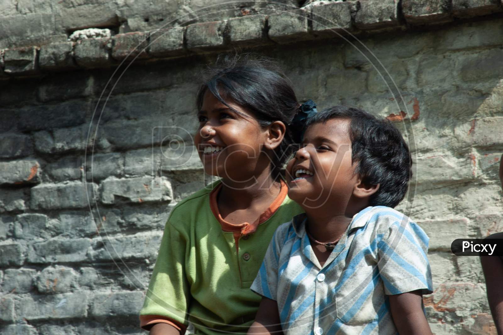 Indian Children  On The Streets Of Rural Villages