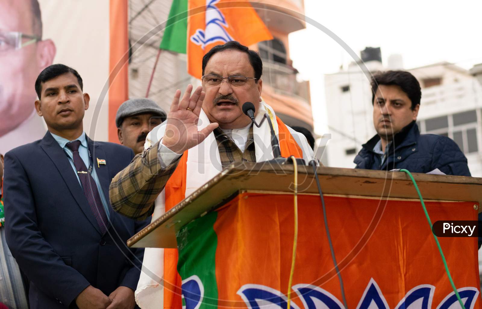 Jagat Prakash Nadda, National President of Bharatiya Janata Party BJP and Member of Parliament Rajya Sabha, campaigning for Delhi Assembly Election 2020