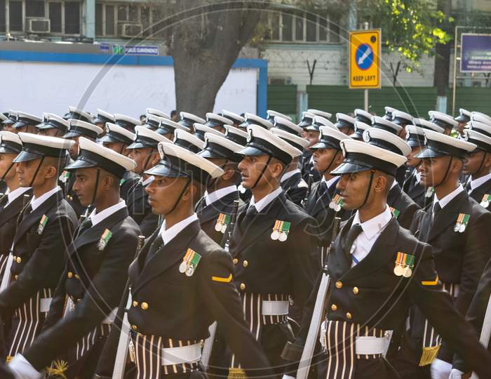Indian Navy The Naval Branch Of The Indian Armed Forces Doing Parade on 71st Republic Day 2020