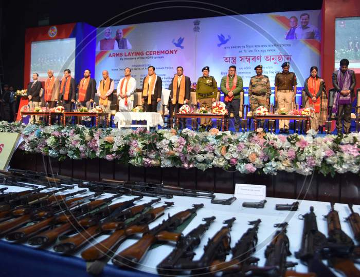 NDFB Cadres Lay Down Arms In Assam, Assam Chief Minister Sarbananda Sonowal