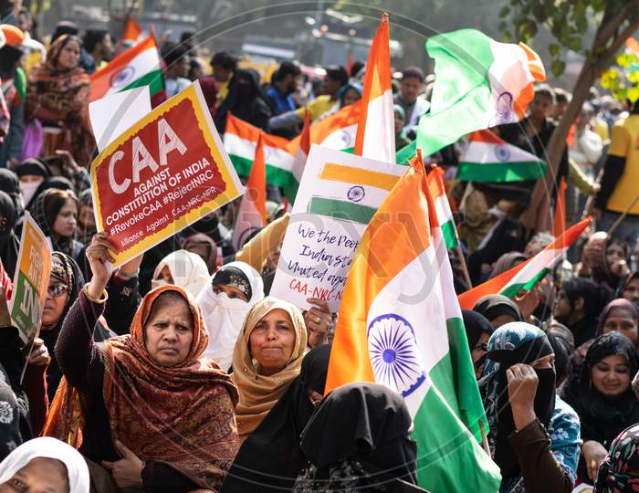 Women from Shaheen Bagh Protesting Against Citizenship Amendment Act Caa National Register Of Citizens Nrc And National Population Register Npr