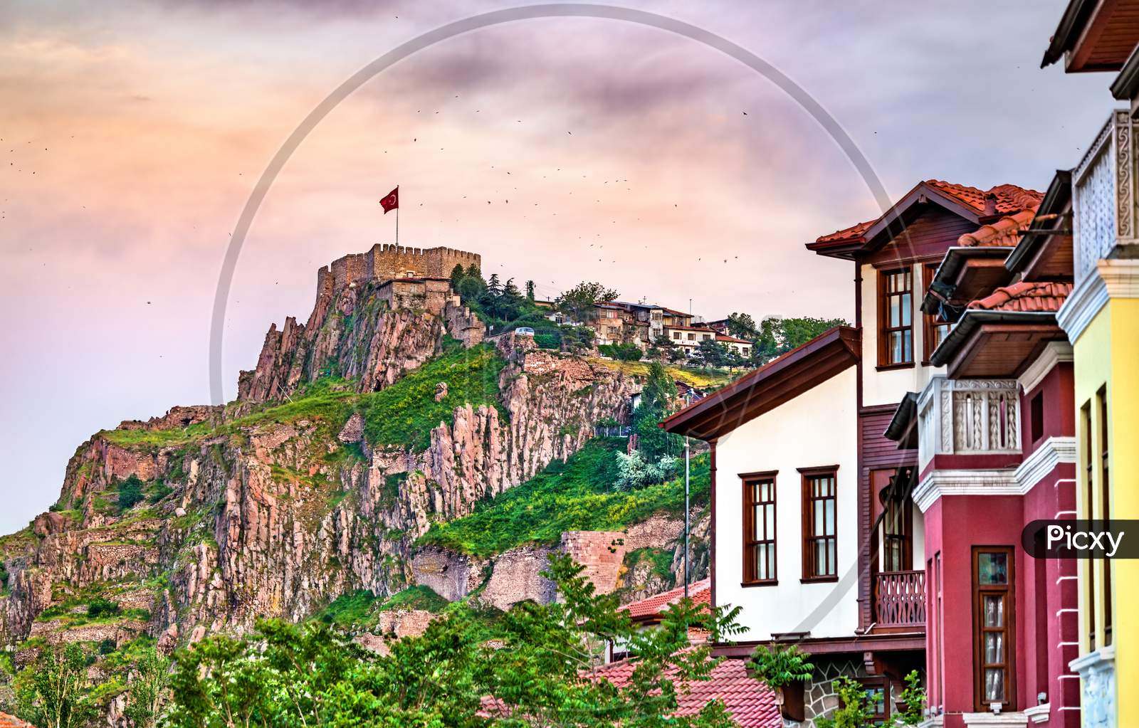 View Of Ankara Castle, Ancient Fortifications In Turkey