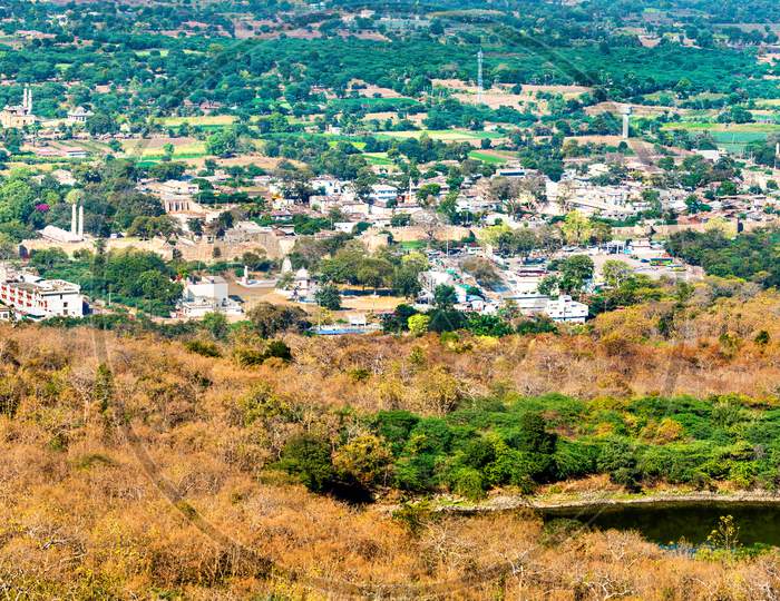 Panorama Of Champaner, A Historical City In The State Of Gujarat, In Western India
