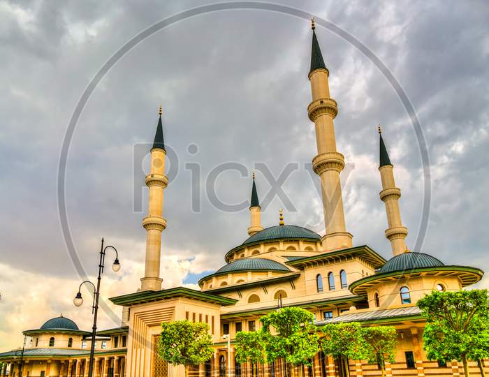 Bestepe Mosque Within The Presidential Complex In Ankara, Turkey
