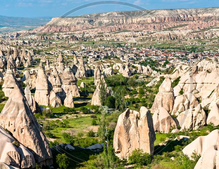 Chimneys Rock Formations At Cappadocia In Turkey