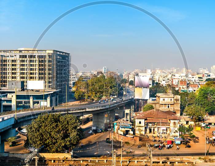 Skyline Of Vadodara, Formerly Known As Baroda, The Third-Largest City In Gujarat, India