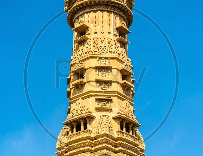 Kirti Stambha Tower Of Hutheesing Jain Temple In Ahmedabad - Gujarat, India