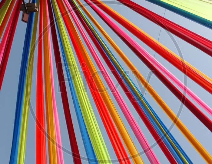 View of Colorful Threads