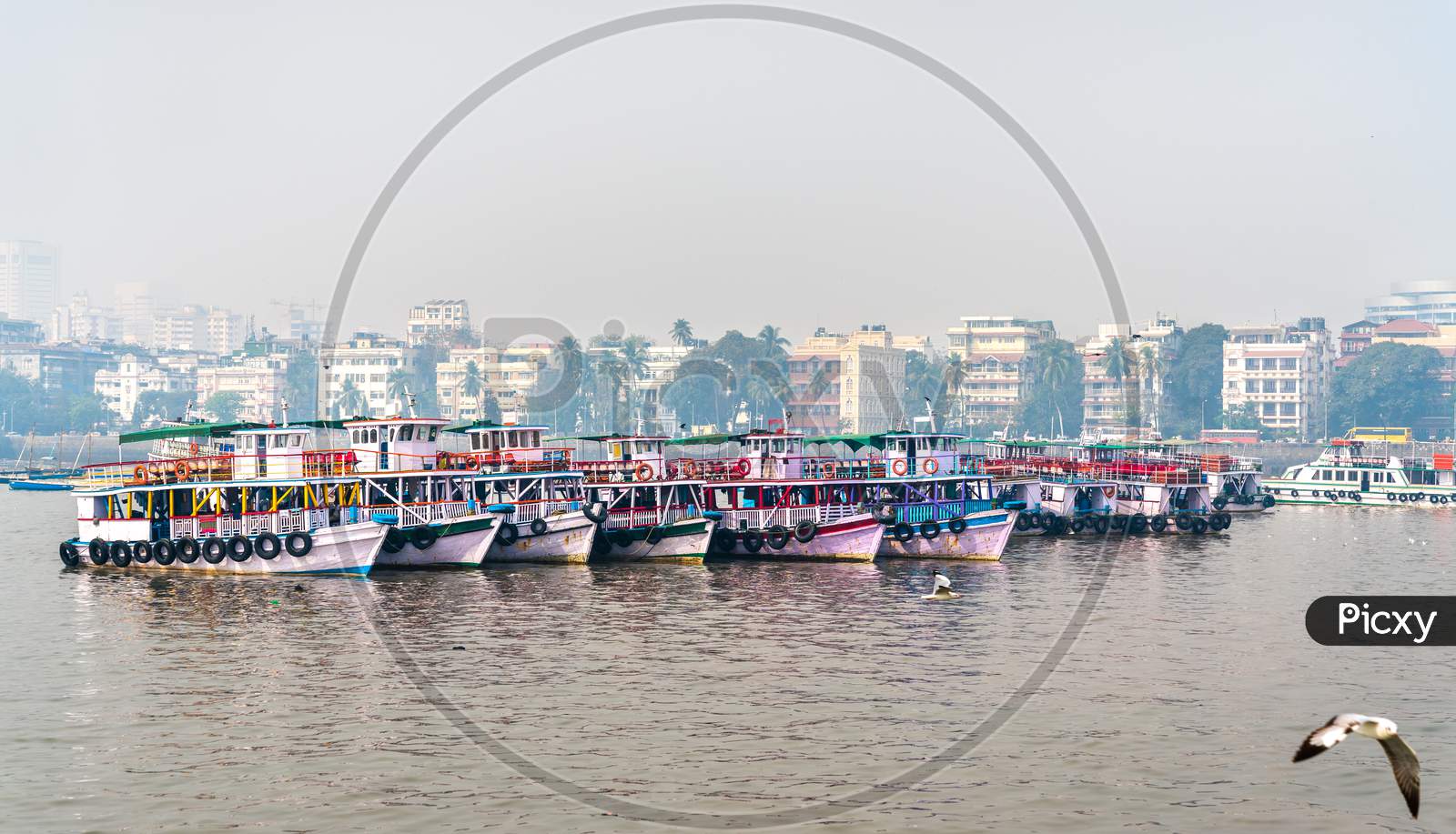 Ferries Near The Gateway Of India In Mumbai, India