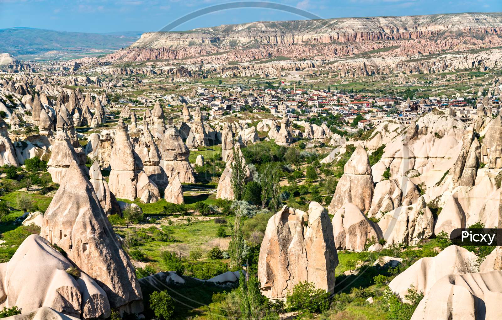 Chimneys Rock Formations At Cappadocia In Turkey