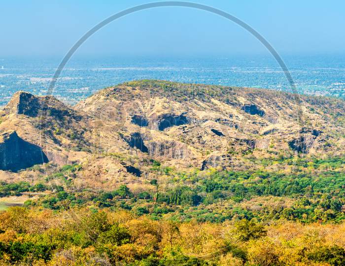 Landscape Of Champaner-Pavagadh Heritage Site From Pavagadh Hill. Gujarat, Western India