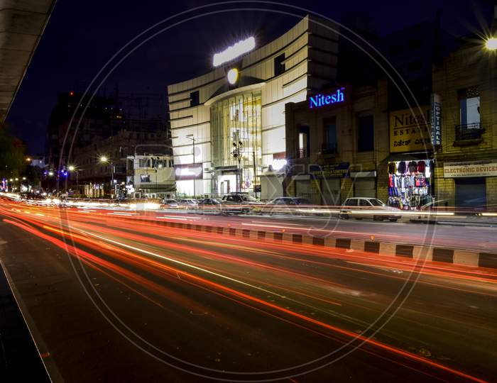 Long Exposure Of Moving Vehicles in an Urban City Roads