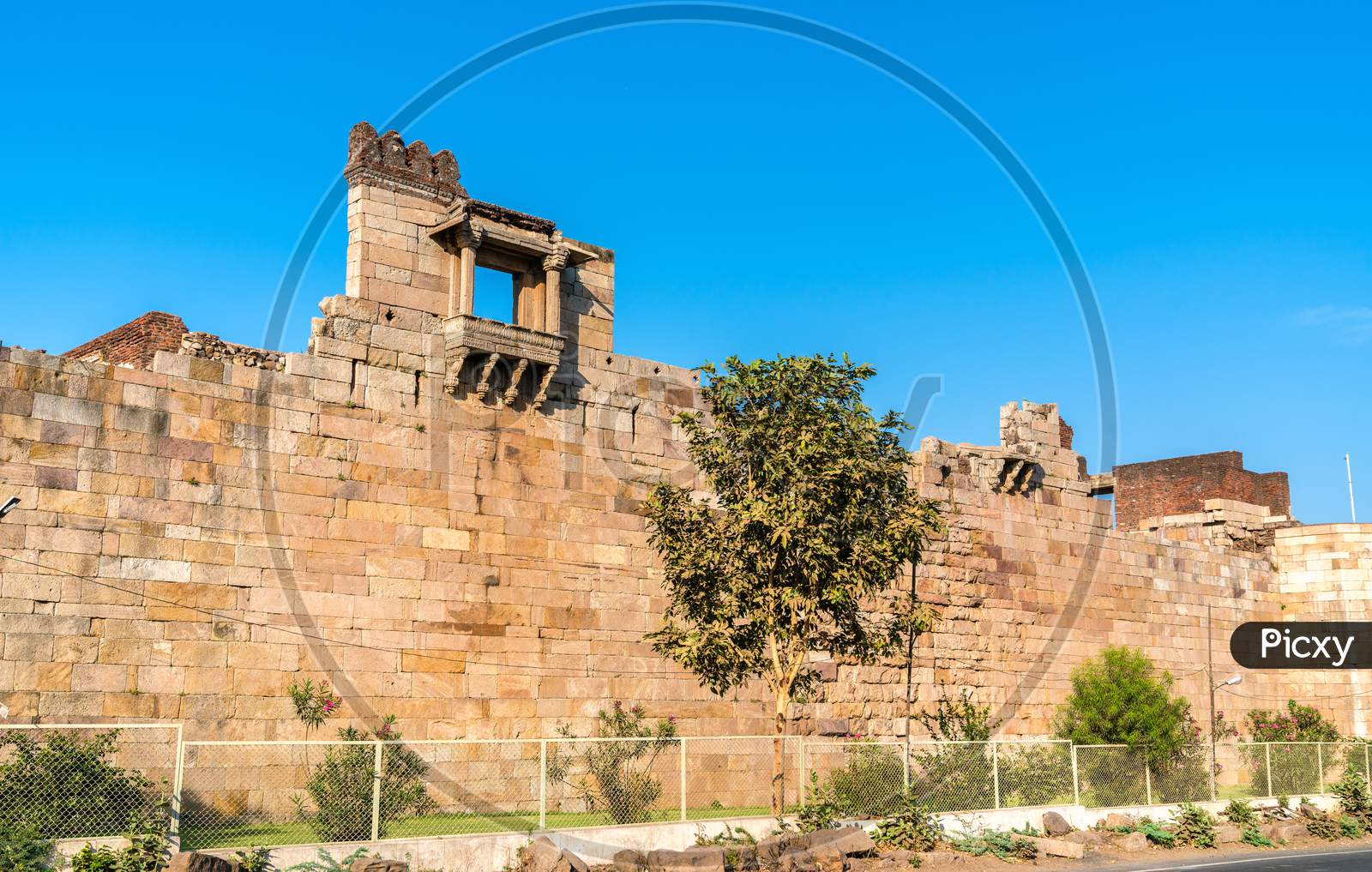 Walls Of Champaner Fort - Unesco Heritage Site In Gujarat, India