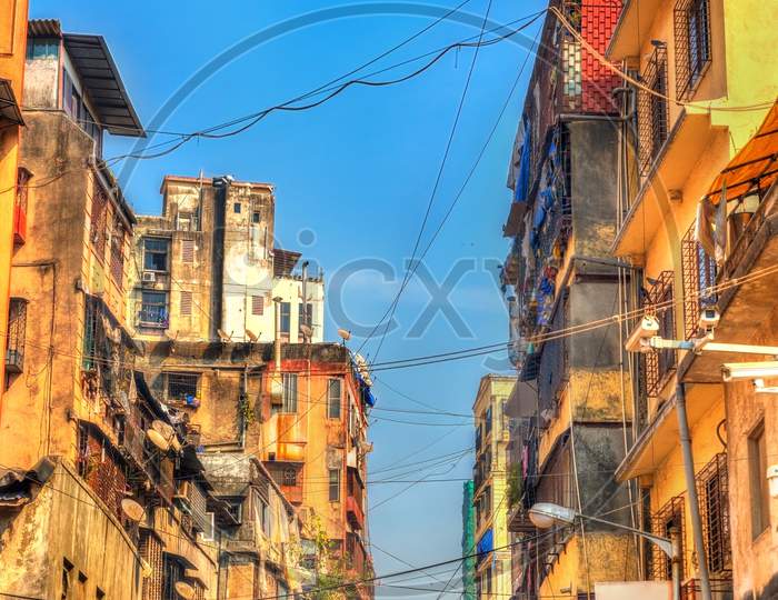 Typical Street In Central Mumbai, India