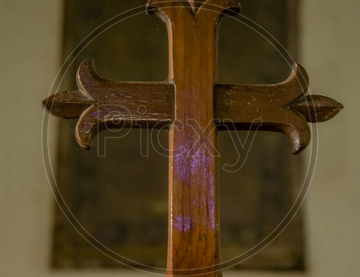 Christ Cross In an Church