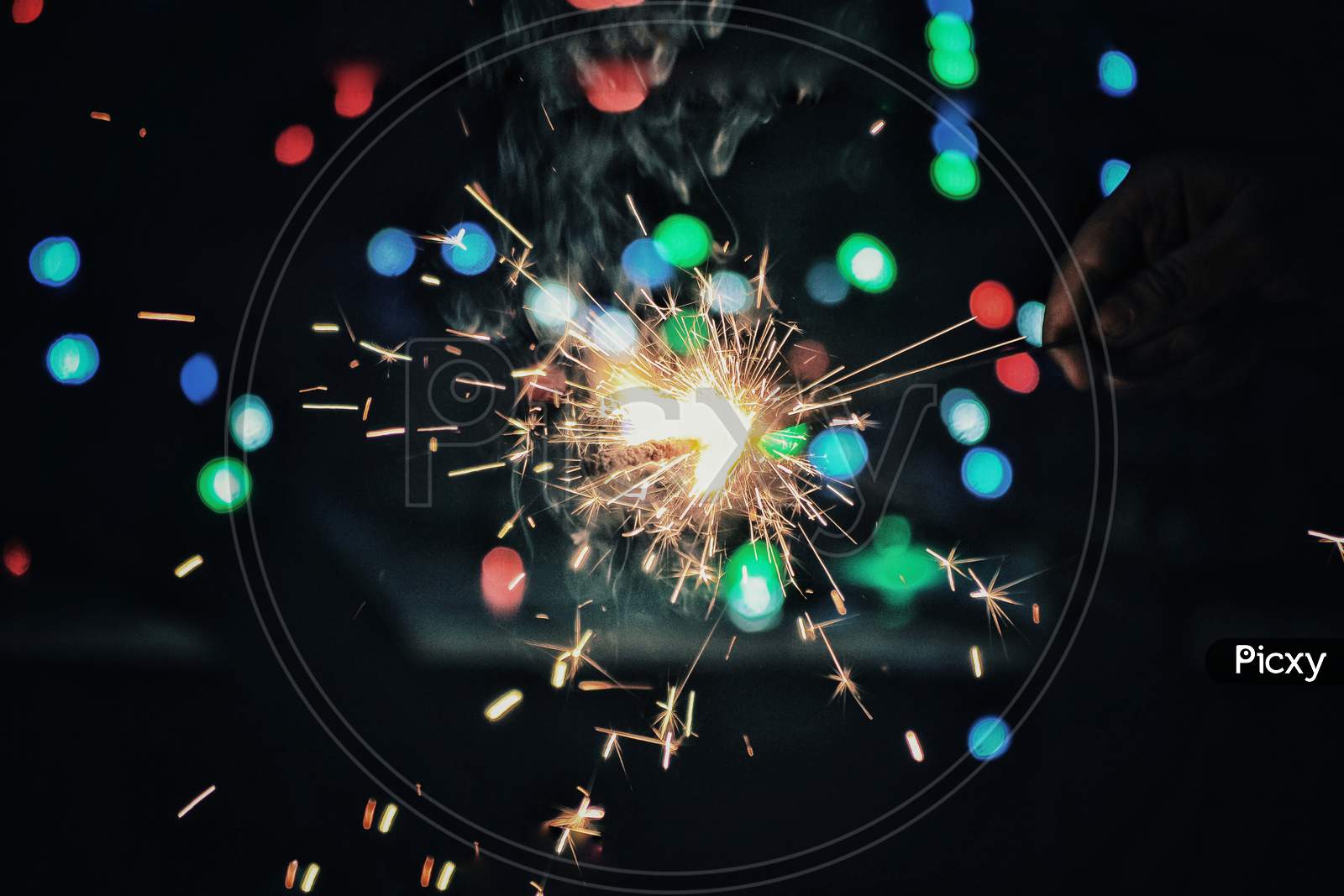 Fire Crackers With Bokeh Background
