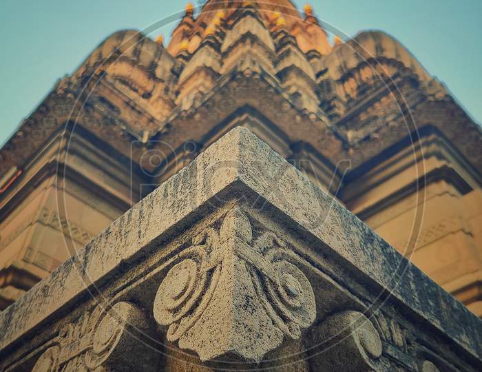 Architectural View Of Ancient Hindu temple