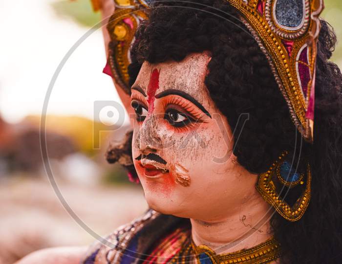 Goddess Durga Idols Immersed in Bramhaputra River After Dussera Navrathri celebrations In  Guwahati , Assam