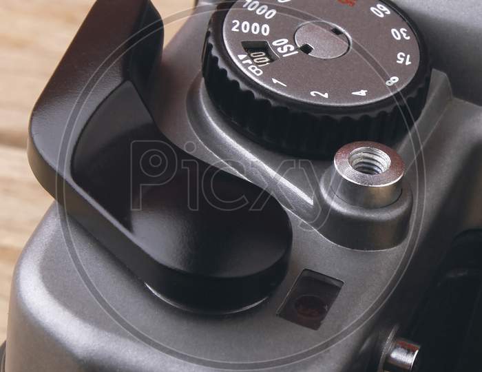 Vintage Reel Or Film Camera Closeup