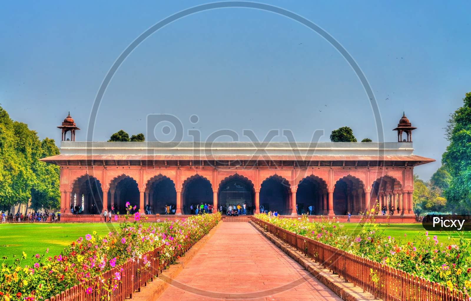 The Diwan-I-Am Or Hall Of Audience At The Red Fort Of Delhi, India