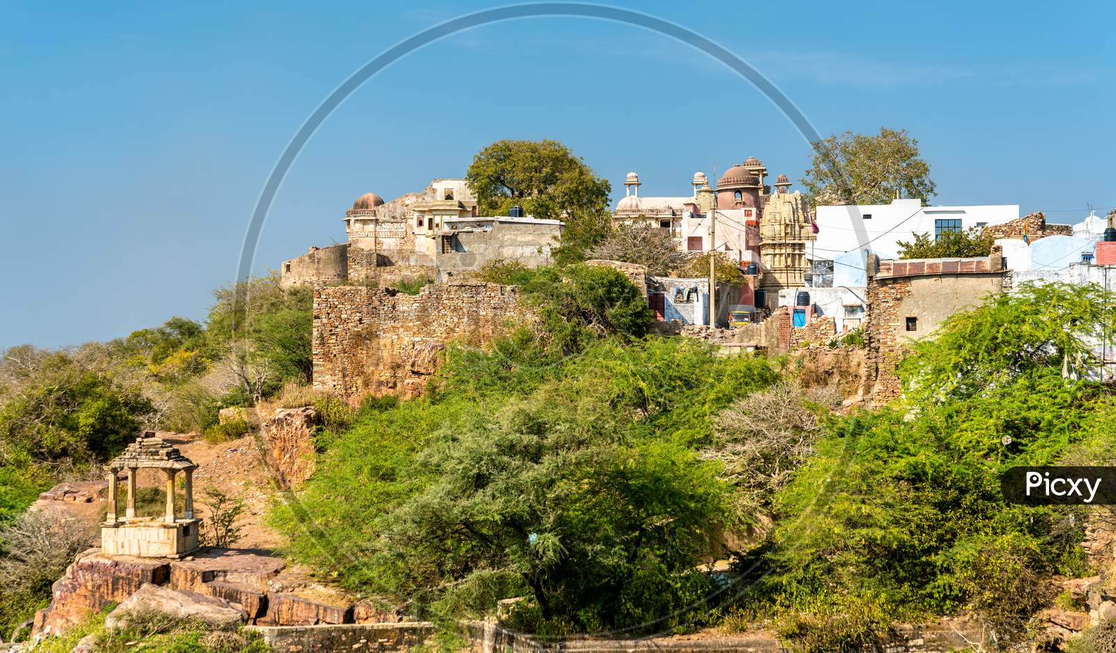 View Of Chittor Fort, A Unesco World Heritage Site In Rajasthan, India