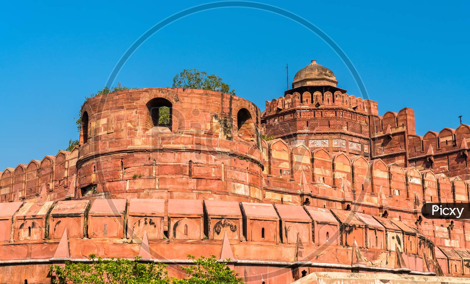 Delhi Gate Of Agra Fort. Unesco Heritage Site In India