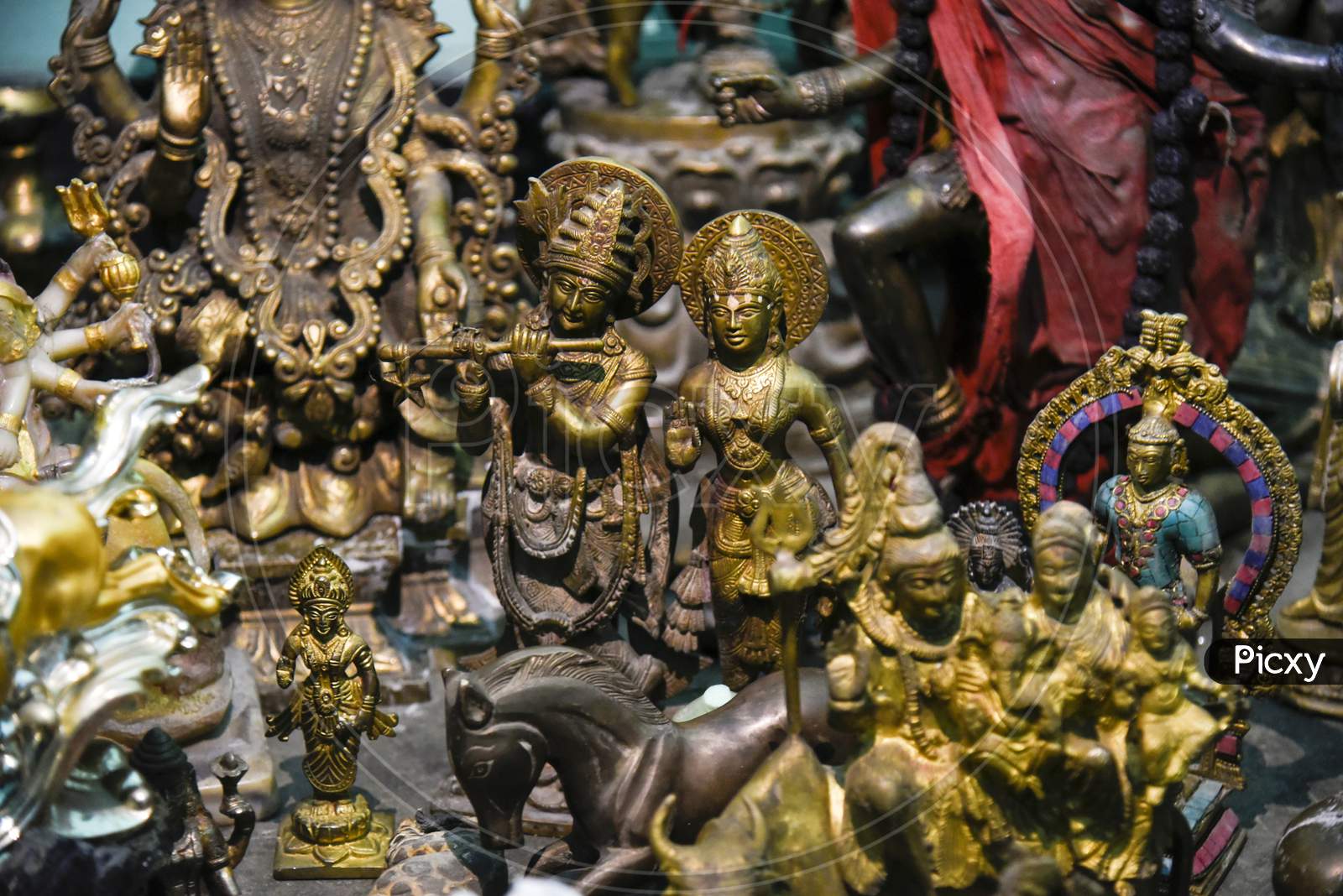 Antique Idols Of Gods And Goddesses Recovered By Police From The River Brahmaputra, In Guwahati
