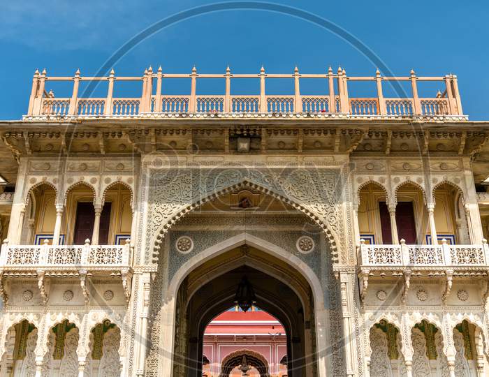Entrance Gate Of City Palace In Jaipur, India