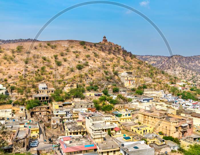 Aerial View Of Amer Town Near Jaipur, India