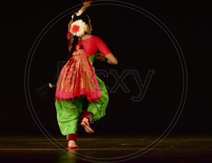 Classical Dancer Performing On Stage