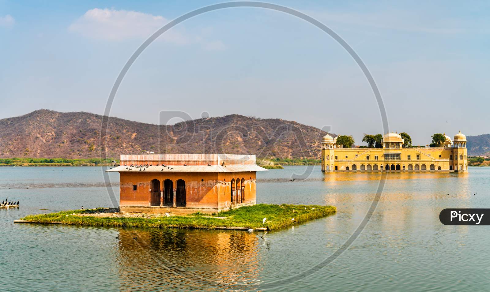Jal Mahal Or Water Palace On Man Sagar Lake In Jaipur - Rajasthan, India