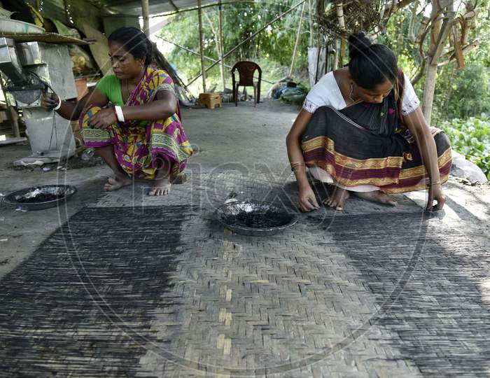 Women Working In A Firecracker Workshop Ahead Of Diwali Festival, In Barpeta, Assam