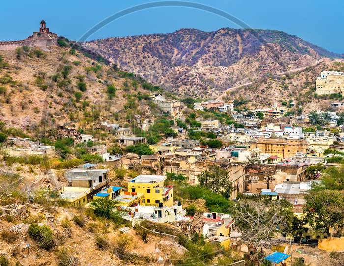 Aerial View Of Amer Town Near Jaipur, India