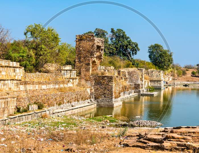 Old Ruins At Chittor Fort In Chittorgarh City Of India