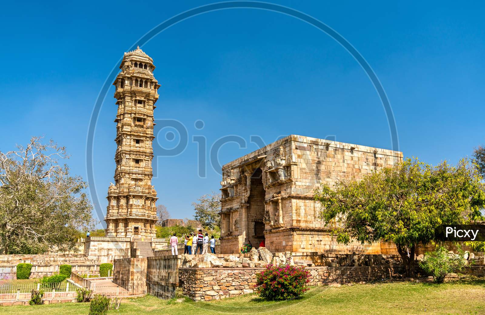Vijaya Stambha, Victory Tower At Chittor Fort. Rajasthan, India