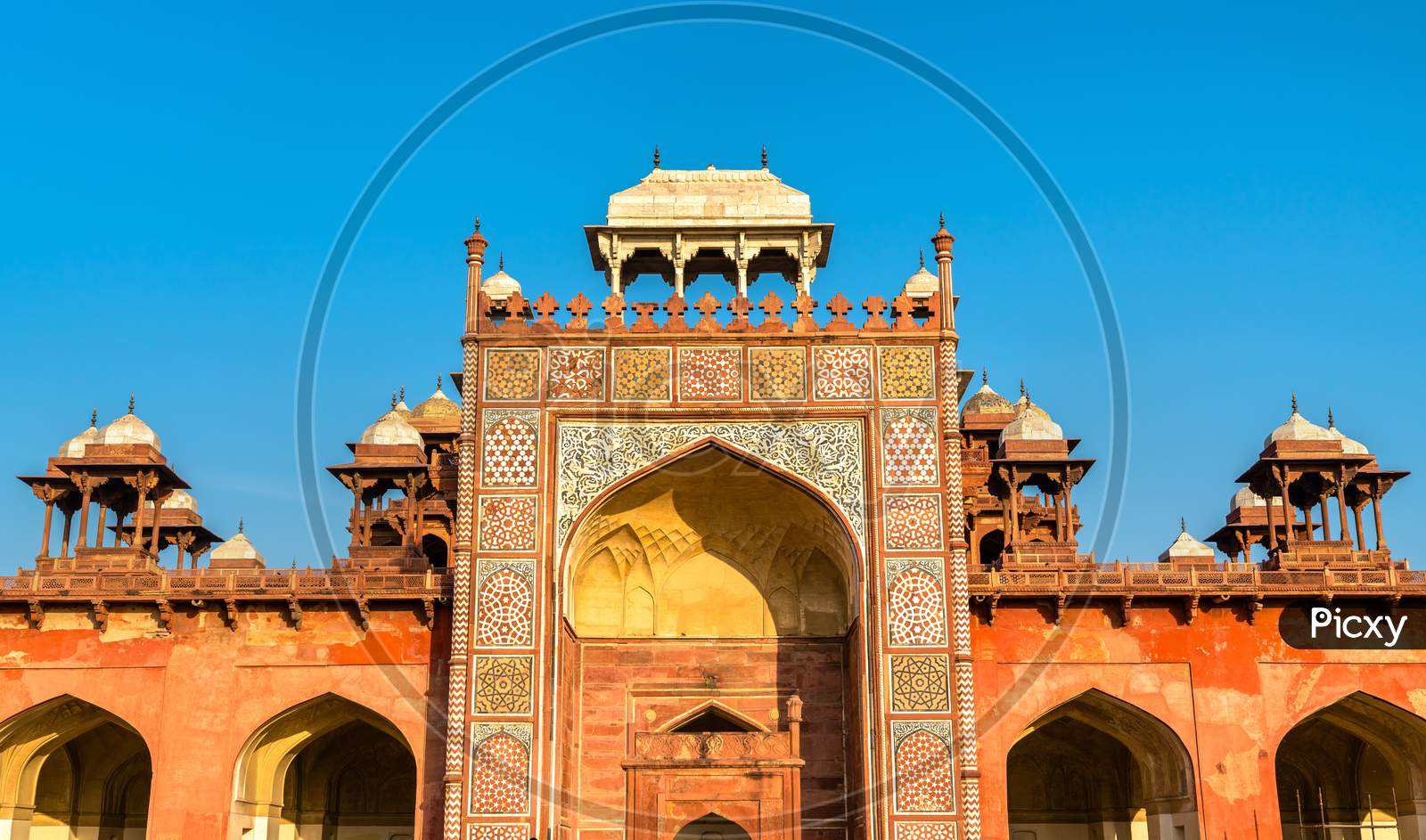 Tomb Of Akbar The Great At Sikandra Fort In Agra, India