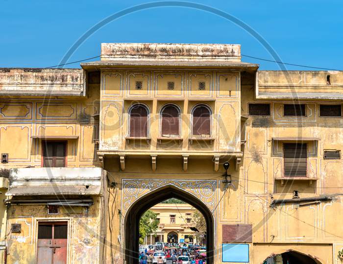 Entrance Gate Of City Palace In Jaipur, India