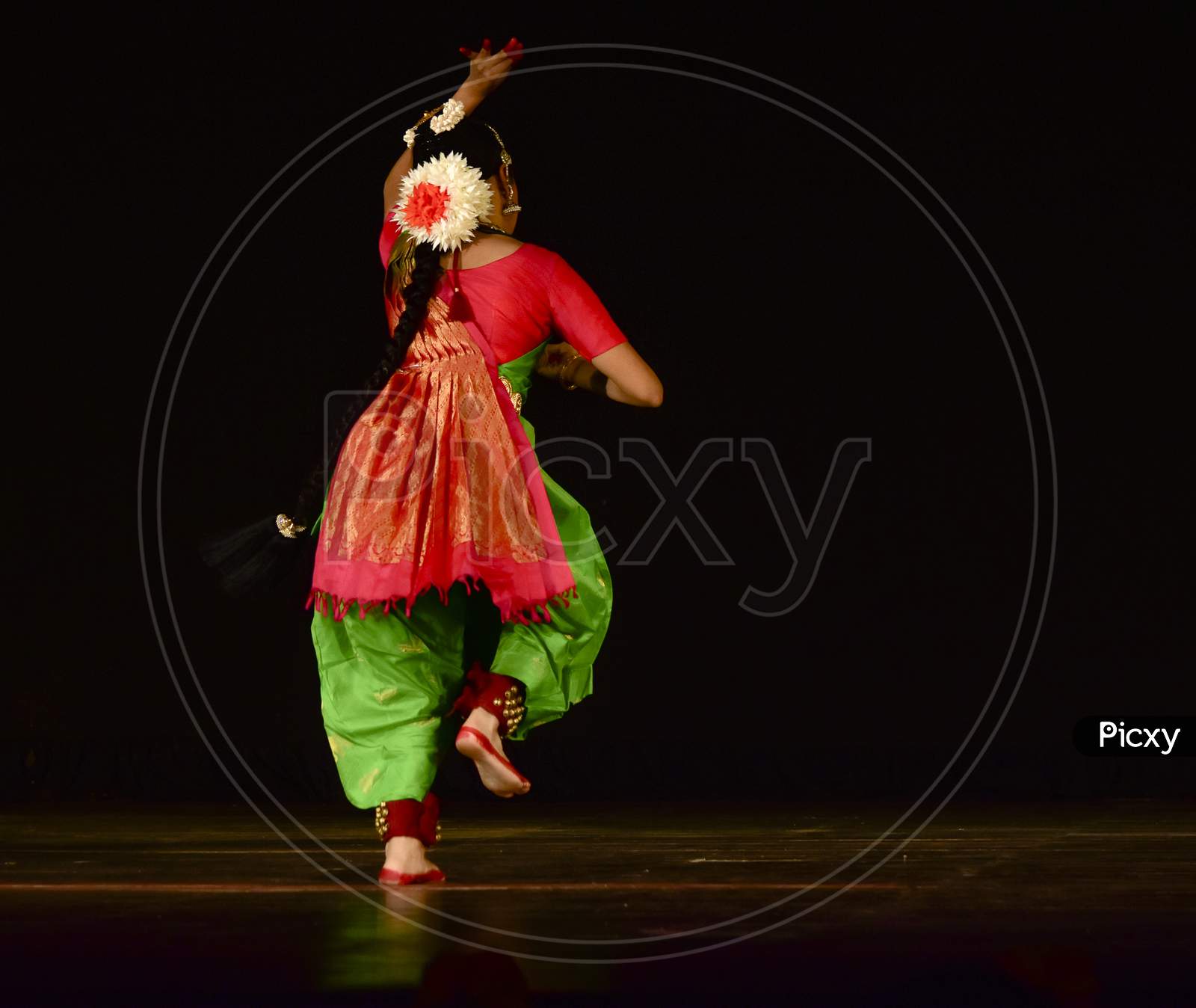 Classical Dancer Performing On Stage