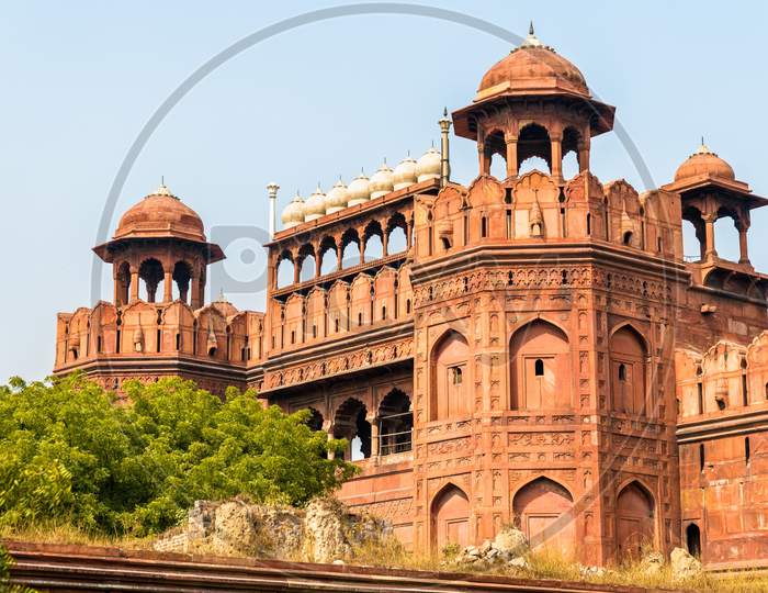 Delhi Gate Of Red Fort In Delhi, India