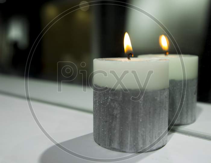 Scented Candles Lighted in an House