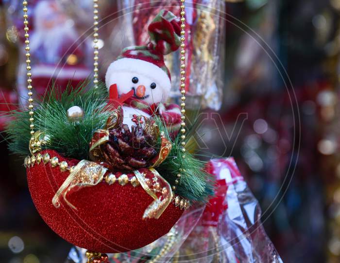 Christmas Decorative Items In Vendor Stalls Ahead Of Christmas Festival in Guwahati, Assam