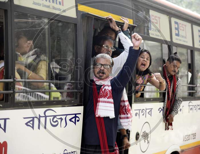 Assam Police Detained Protesters Against Citizenship Amendment Act(Caa), In Guwahati