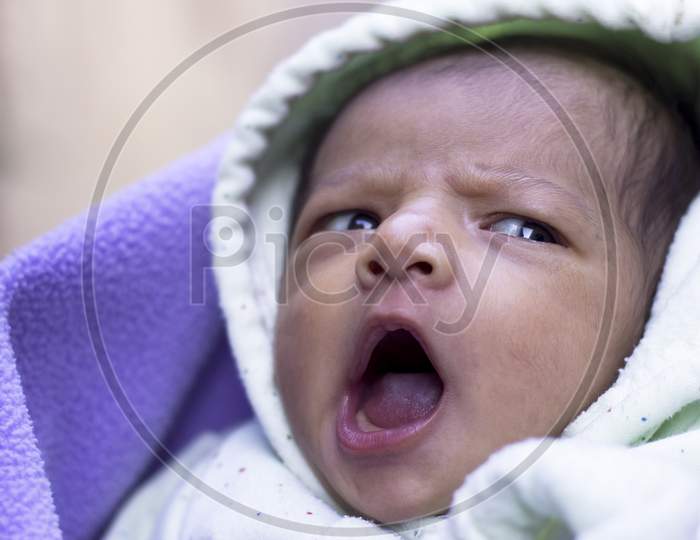 Infant Baby Yarn Closeup
