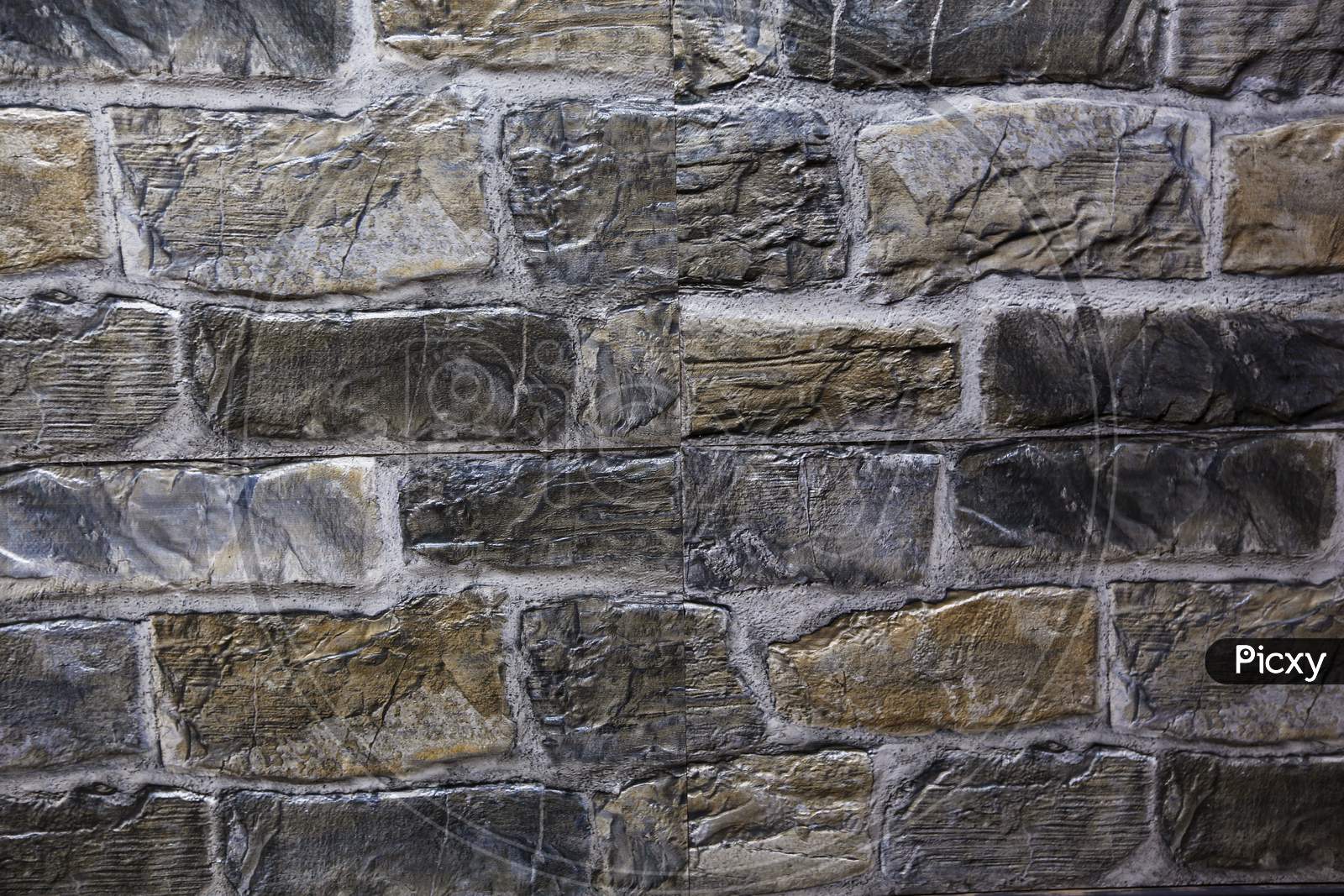 Texture Of an Brick Wall With Patterns