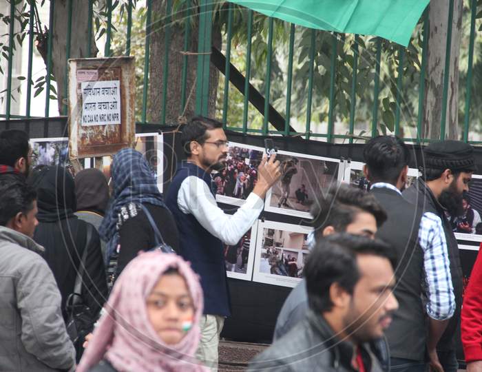 Banners Of Anti CAB, CAA And NRC  Protesters in Display During Protest In Delhi