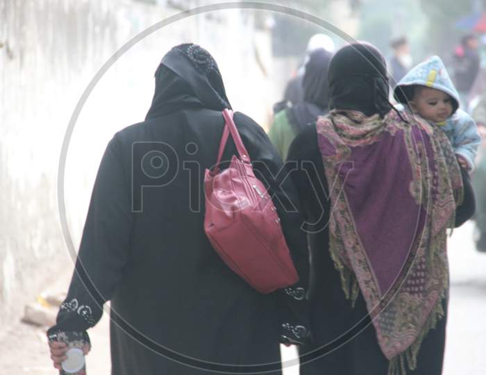 Muslim Woman On The Streets Of Delhi