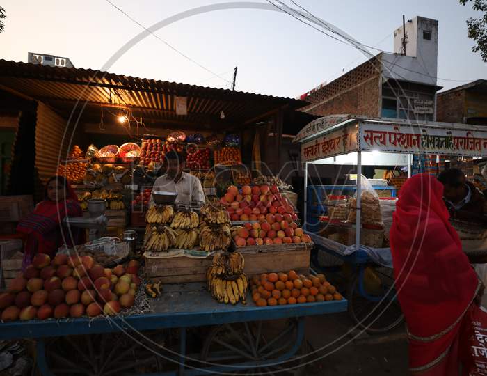 Fruit Stalls in Market