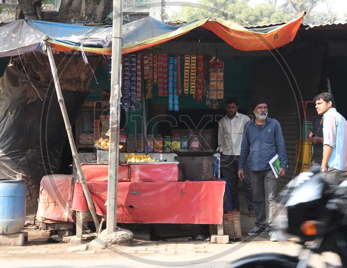 Petty Shops Besides Roads in Rural Villages