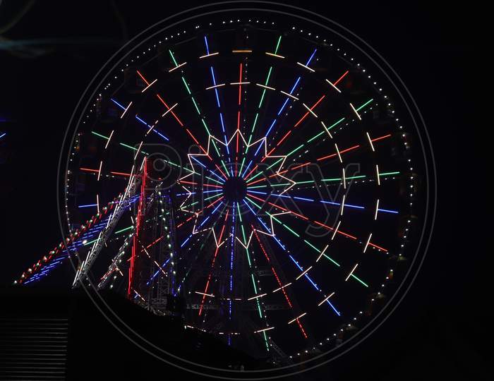 Giant Wheel  With LED Neon Lights
